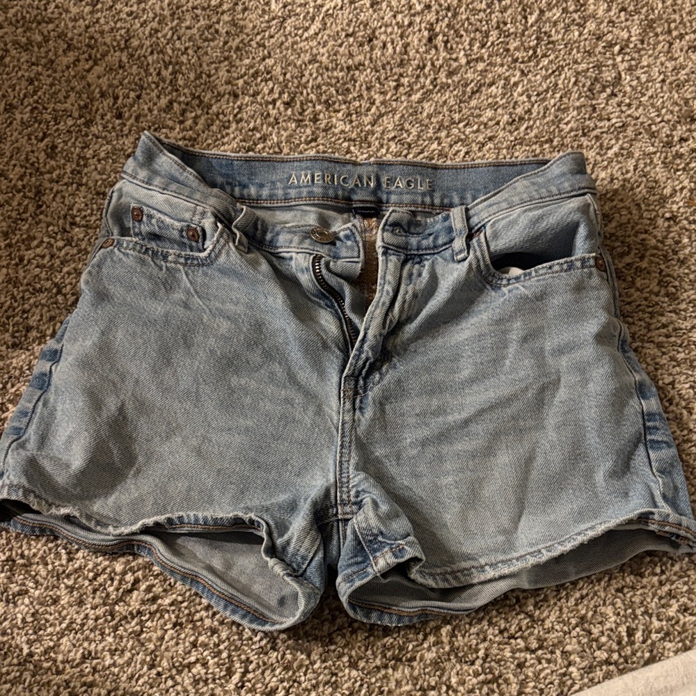 American Eagle Outfitters Light Wash Denim Cutoff Shorts